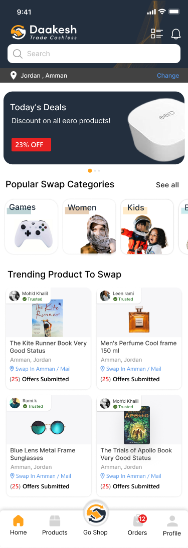 Daakesh discovery and swap interface